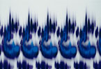 Rythmogramm in blau und weiss