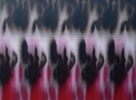 Rythmogramm in rot, schwarz und weiss